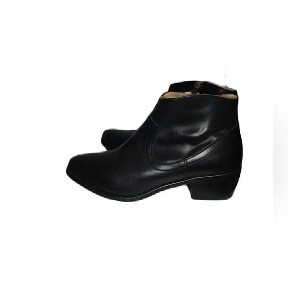 Anthropology | Black Leather Booties - Picture 1 of 6